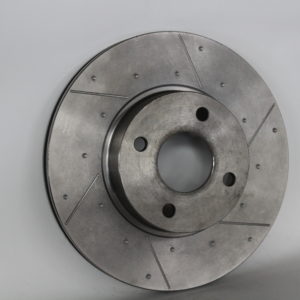 Brake Rotors Front Dimpled & Slotted 2WD Pair